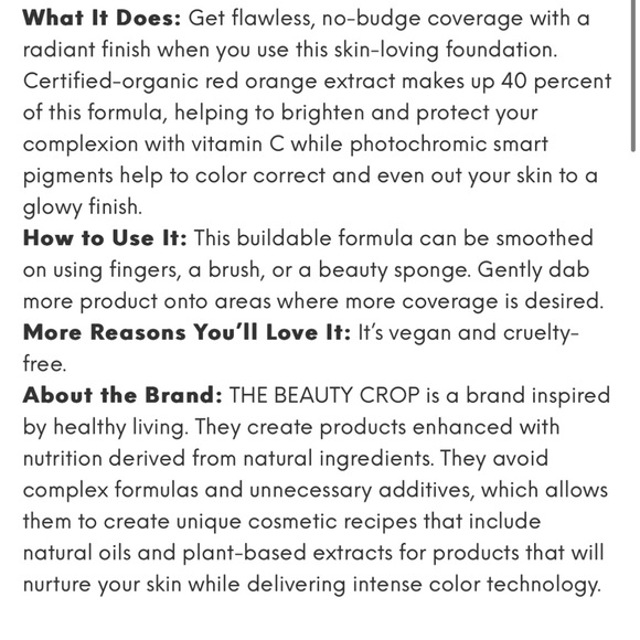 NWT Ipsy The Beauty Crop Vitamin Babe Foundation in 5W - Picture 4 of 4